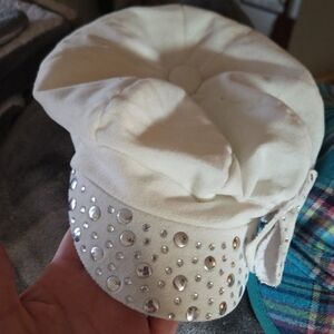 Y2K rhinestone hat WHITE ONLY